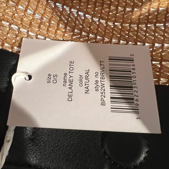 Walter Baker Delaney Tote Natural Woven with Leather Trim main image 3